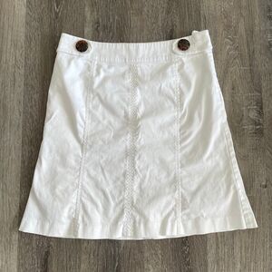 Lilly Pulitzer A-Line Mini Skirt in White - Size: 4
